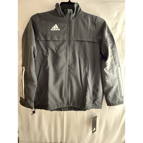 adidas Other - Adidas Youth Rink Suit Full Zip Lightweight Track Jacket GF8194 Gray Kids Size M